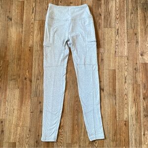Kyodan Outdoor Leggings Gray XS Side Zip Pockets Soft Stretch Warm Winter